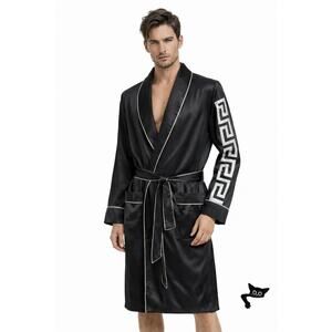 Versace H&M Cruise Collection Black With White Tie Robe